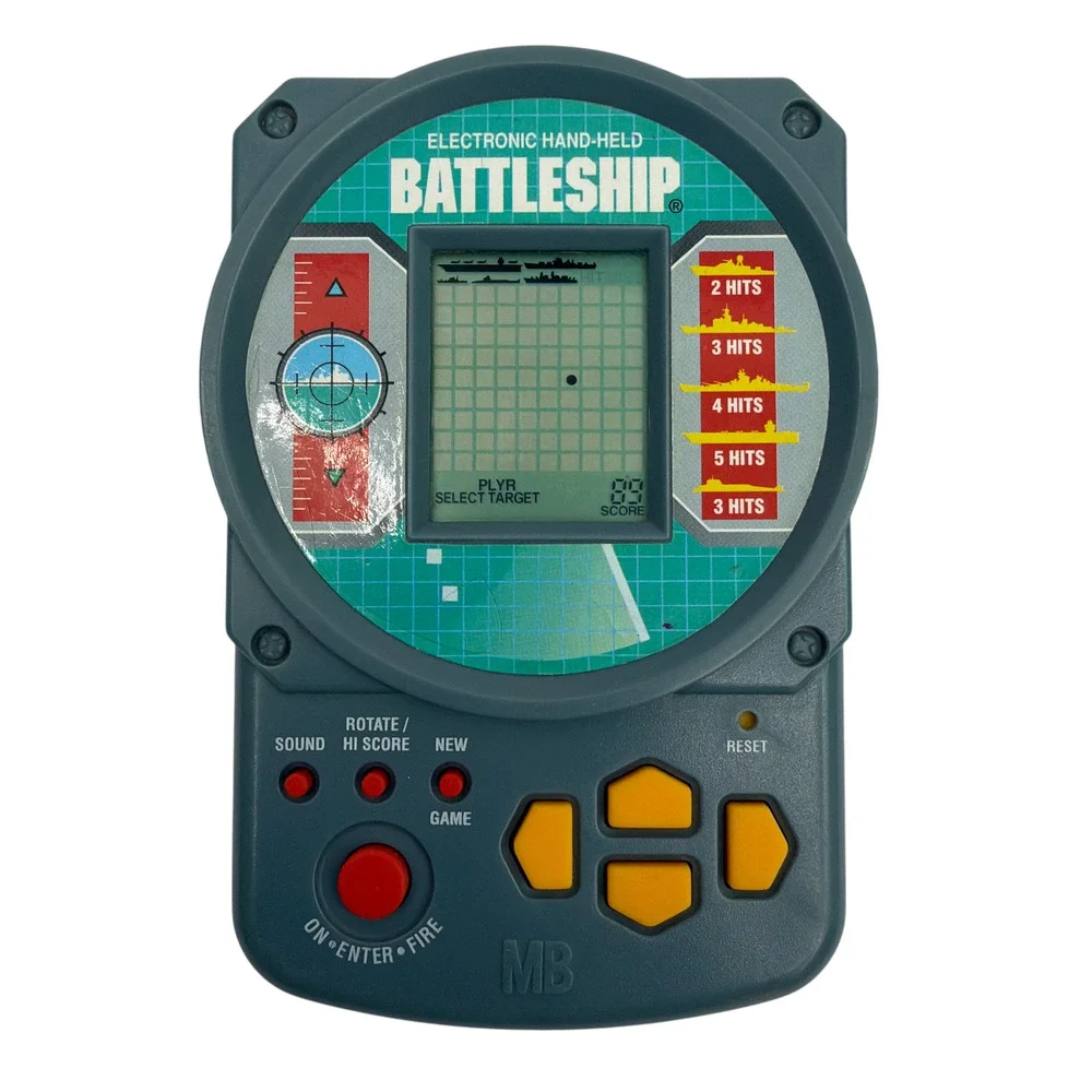 Milton Bradley Electronic Hand-Held Battleship LCD Game 4633 1995 Tested Working